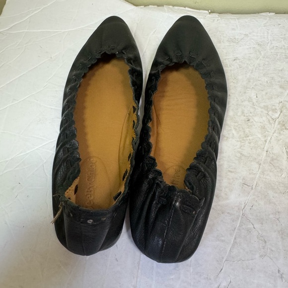 See by Chloe Jane Leather Point Toe Ballet Flats Shoes Comfort Minimalist Black - Picture 11 of 16